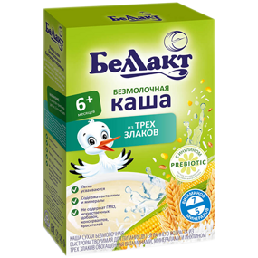 Безмолочная каша из трех злаков с витаминами и минералами